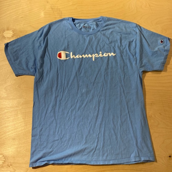 Champion Men's Light Blue Tee XL (OP) - Picture 2 of 9